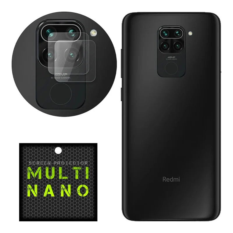 محافظ لنز دوربین مولتی نانو مدل Pro مناسب برای گوشی موبایل شیائومی Redmi Note 9 بسته دو عددی