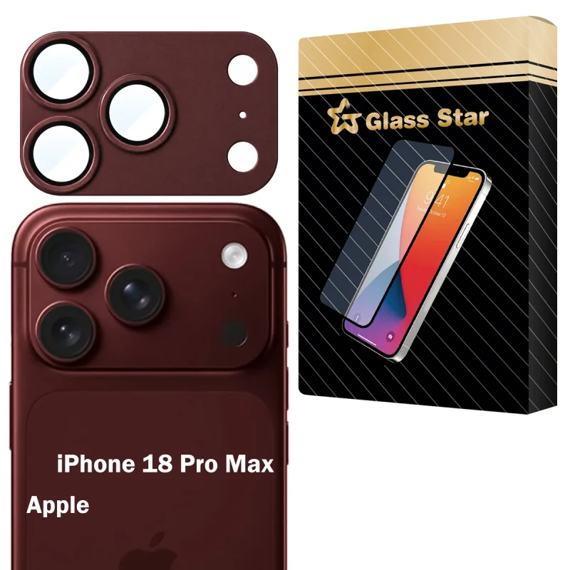 محافظ لنز دوربین فلزی گلس استار مدل 3D1MG مناسب برای گوشی موبایل اپل iPhone 18 Pro Max