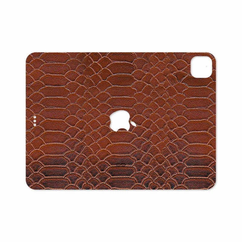 برچسب پوششی ماهوت مدل Brown-Snake-Leather مناسب برای تبلت اپل iPad Pro 11 (GEN 2) 2020 A2231