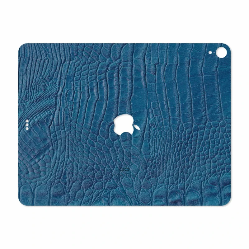 برچسب پوششی ماهوت مدل Blue-Crocodile-Leather مناسب برای تبلت اپل iPad Pro 12.9 (GEN 3) 2018 A1895