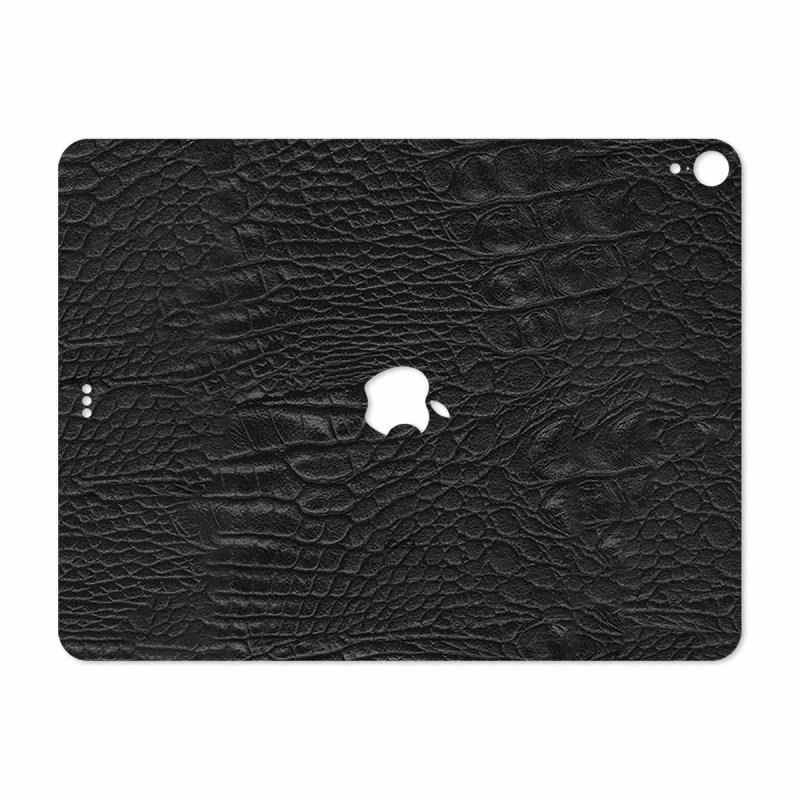 برچسب پوششی ماهوت مدل Black-Crocodile-Leather مناسب برای تبلت اپل iPad Pro 12.9 (GEN 3) 2018 A1983