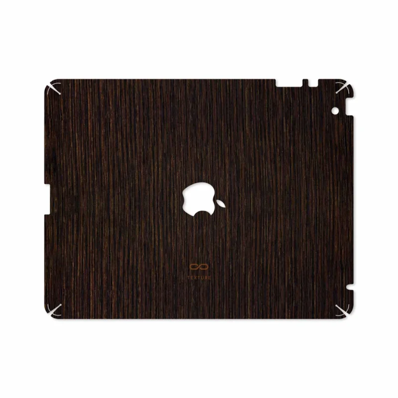 برچسب پوششی ماهوت مدل Dark-Gold-Stripes-Wood مناسب برای تبلت اپل iPad 2 2011 A1395