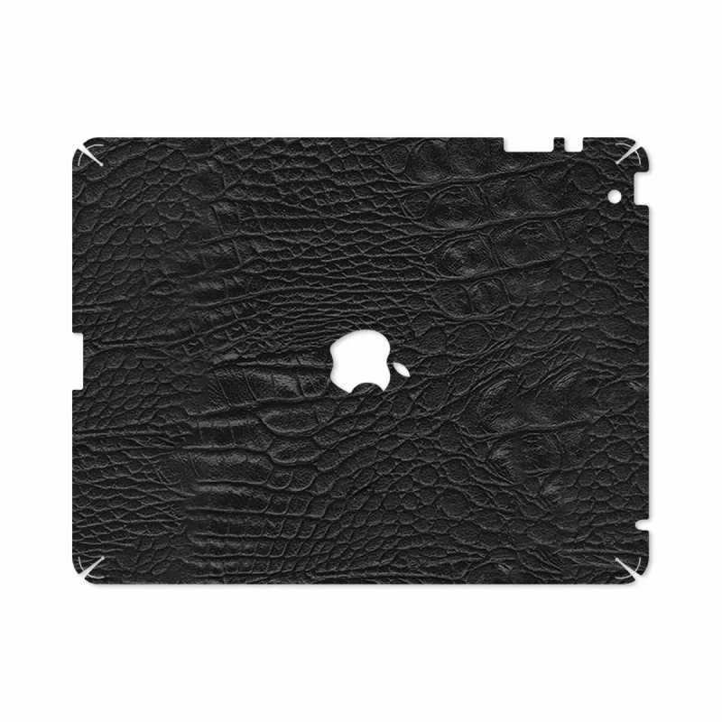 برچسب پوششی ماهوت مدل Black-Crocodile-Leather مناسب برای تبلت اپل iPad 2 2011 A1396