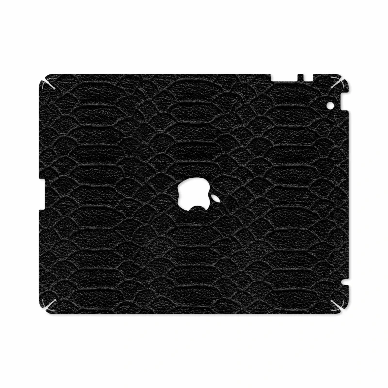 برچسب پوششی ماهوت مدل Black-Snake-Leather مناسب برای تبلت اپل iPad 2 2011 A1396