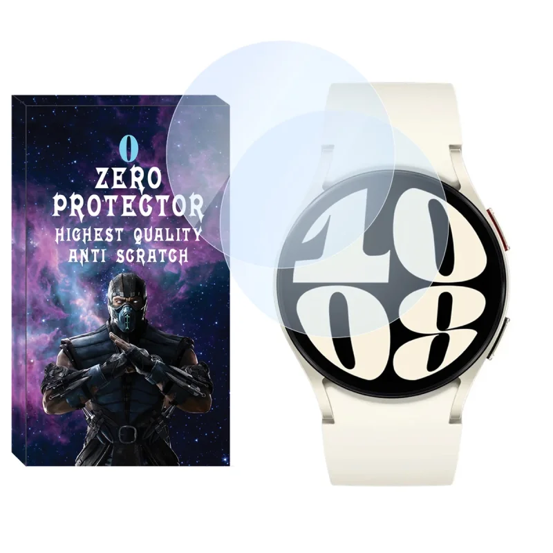 محافظ صفحه نمایش شیشه‌ای زیرو مدل SH-ZR مناسب برای ساعت هوشمند سامسونگ Galaxy watch 6 44mm بسته دو عددی