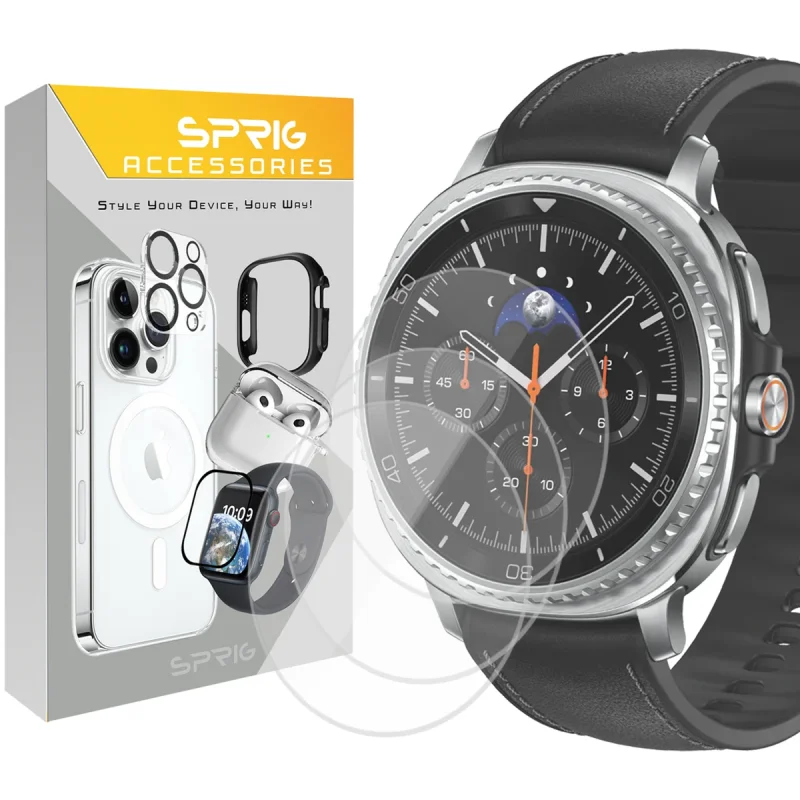 محافظ صفحه نمایش اسپریگ مدل SH-SPG مناسب برای ساعت هوشمند سامسونگ Galaxy Watch 8 Classic 46mm مجموعه 3 عددی