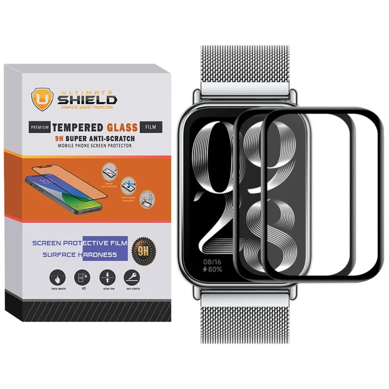 محافظ صفحه نمایش نانو آلتیمیت شیلد مدل Pmma-UL مناسب برای ساعت هوشمند شیائومی Mi Band 8 Pro بسته دو عددی
