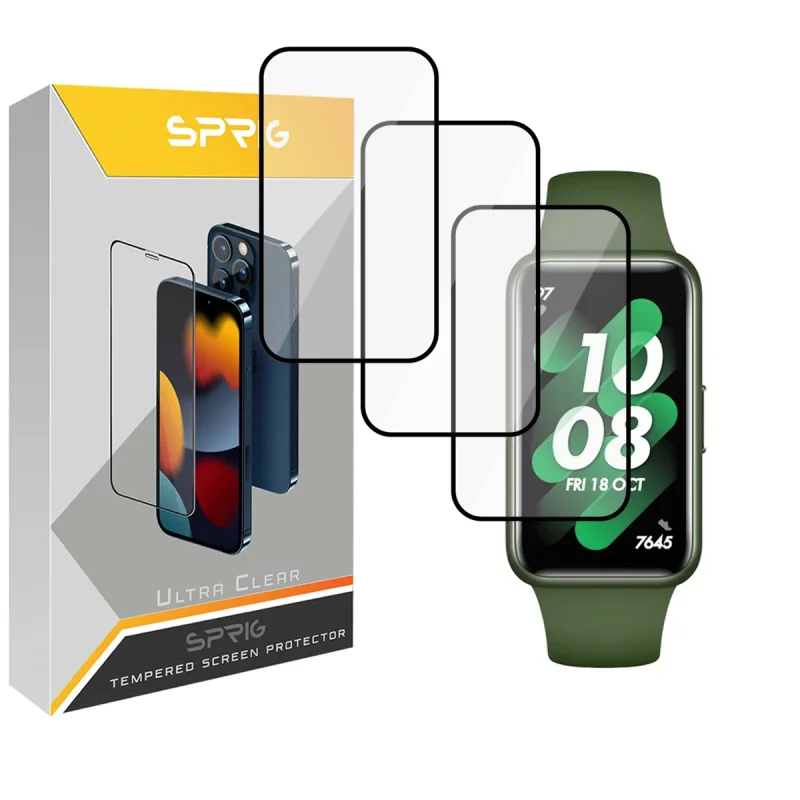 محافظ صفحه نمایش نانو اسپریگ مدل SPG مناسب برای ساعت هوشمند هوآوی Band 7 بسته سه عددی