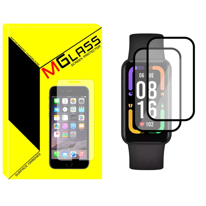 محافظ صفحه نمایش نانو ام گلس مدل NMG مناسب برای ساعت هوشمند شیائومی Redmi Smart Band Pro بسته دو عددی