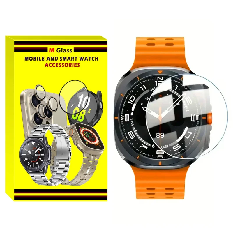 محافظ صفحه نمایش شیشه‌ای ام‌گلس مدل -MG مناسب برای ساعت هوشمند سامسونگ Galaxy Watch 7 Ultra 47mm