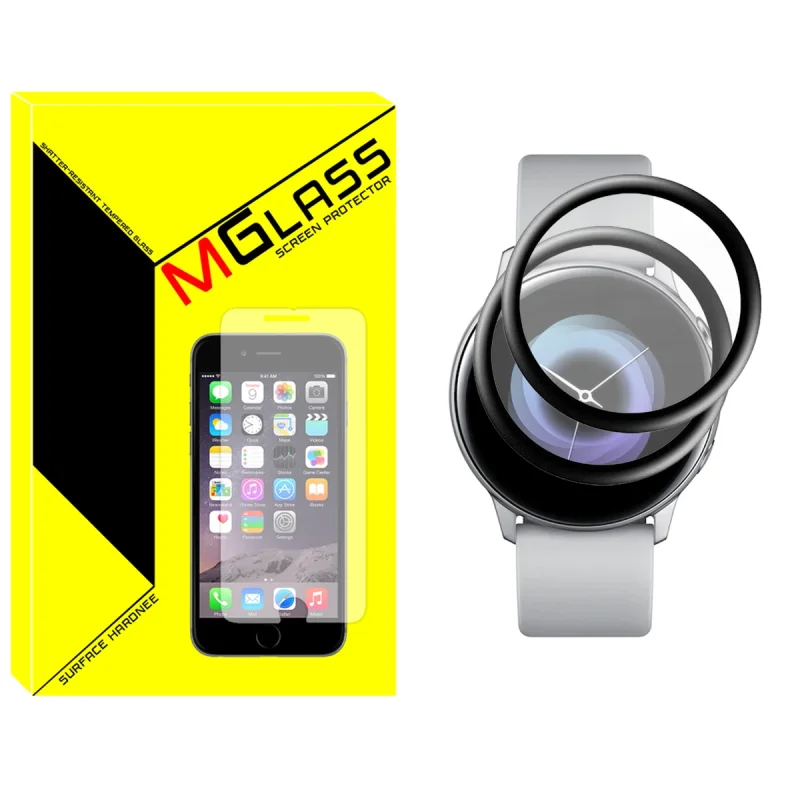 محافظ صفحه نمایش نانو ام‌گلس مدل Pmma-MG مناسب برای ساعت هوشمند سامسونگ Galaxy Watch Active 2 40mm بسته دو عددی