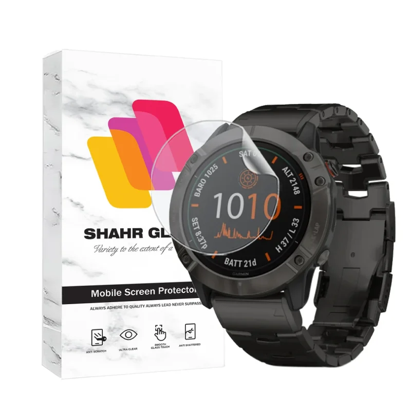 محافظ صفحه نمایش هیدروژل شهر گلس مدل MTBWSH مناسب برای ساعت هوشمند گارمین FENIX 6X SAPPHIRE