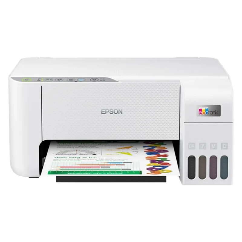 پرینتر چندکاره جوهرافشان اپسون مدل EcoTank L3256 با مخزن جوهر قابل‌شارژ، قابلیت پرینت، اسکن و کپی، اتصال Wi-Fi و USB، چاپ بدون حاشیه و رزولوشن چاپ 5760x1440 dpi