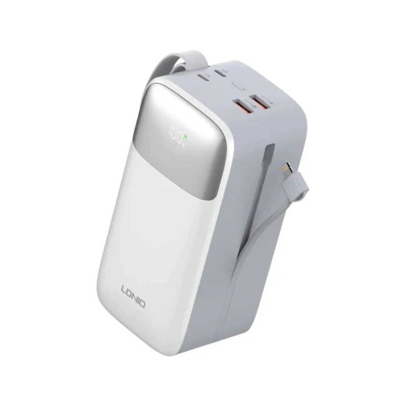 پاور بانک ۲۲.۵ وات الدینیو مدل PQ50 ظرفیت ۵۰۰۰۰ میلی آمپر ساعت به همراه کابل USB-C