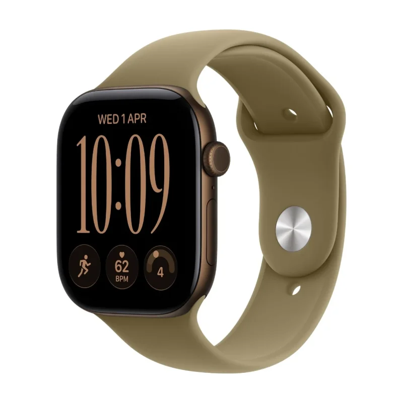 ساعت هوشمند 46 میلی‌متری اپل مدل Watch Series 12 Aluminum Case با بند سیلیکونی، سازگار با iOS
