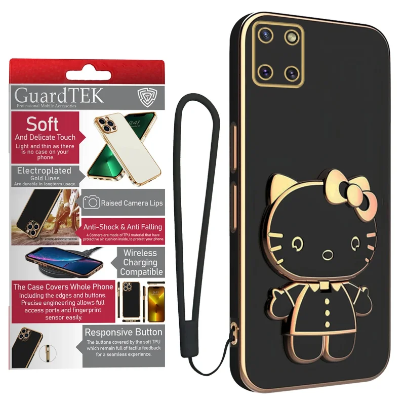 کاور گاردتک آساک مدل Kitty Strap مناسب برای گوشی موبایل سامسونگ Galaxy Note 10 Lite به همراه بندآویز