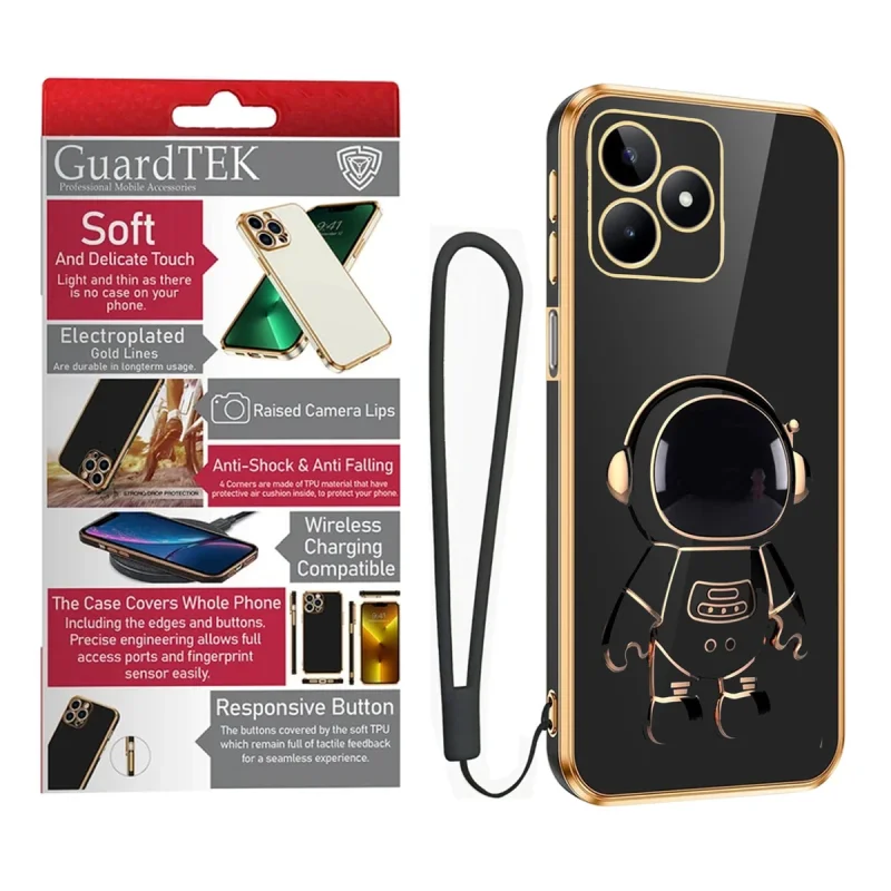 کاور گاردتک آساک مدل Astronaut Strap مناسب برای گوشی موبایل ریلمی Realme C63/ C61 به همراه بند