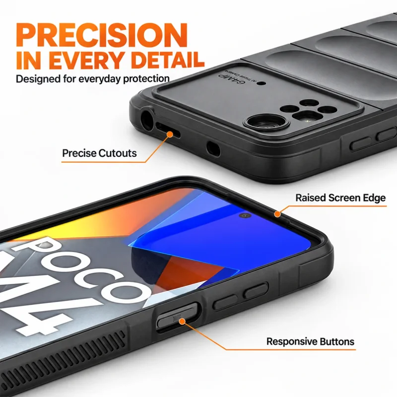 کاور اسپارتان مدل Flex Armor مناسب برای گوشی موبایل شیائومی POCO M4 Pro 4G