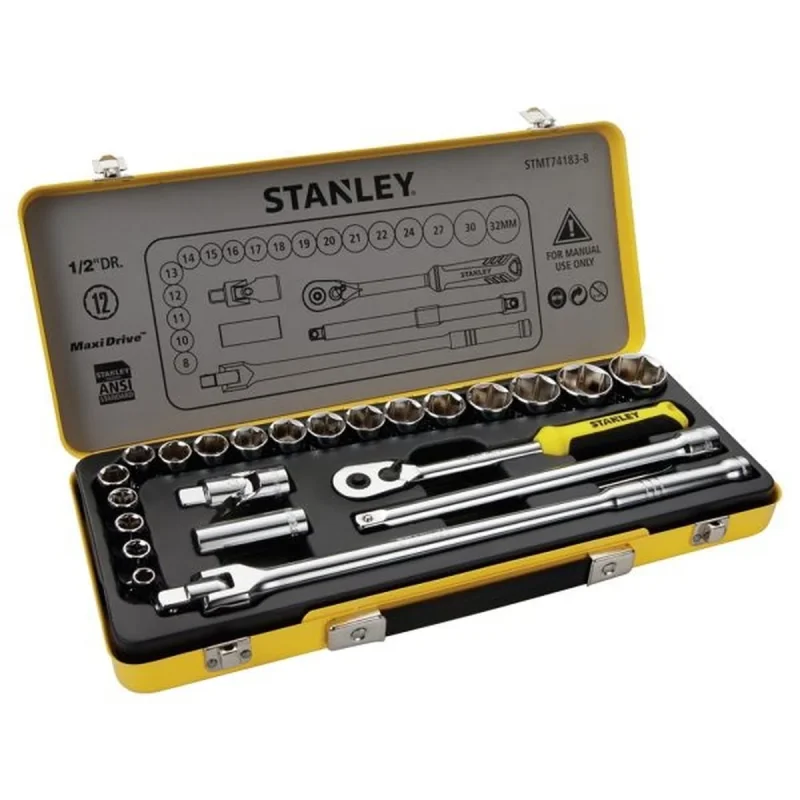 آچار بکس استنلی مدل STMT74184_8 مجموعه 24 عددی