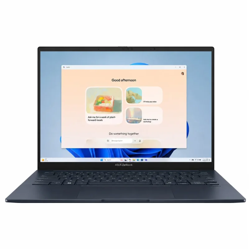 لپ تاپ 14 اینچی ایسوس مدل Zenbook 14 UM3405GA-Ryzen AI 9 465-16GB LPDDR5X-2TB SSD-OLED WUXGA-Backlit-W - کاستوم شده