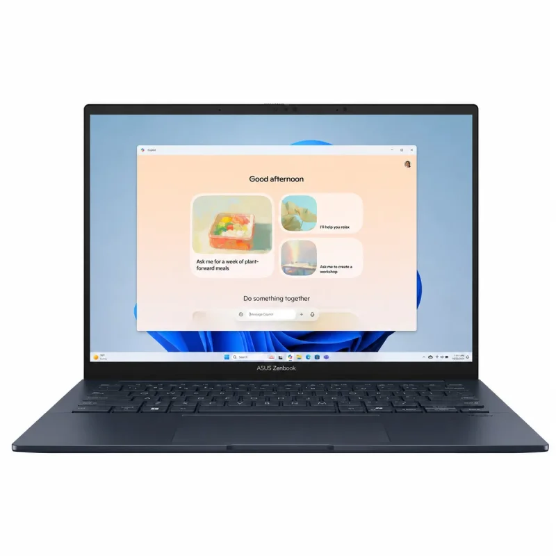 لپ تاپ 14 اینچی ایسوس مدل Zenbook 14 UM3405GA-Ryzen AI 9 465-16GB LPDDR5X-2TB SSD-Touch-Backlit - کاستوم شده