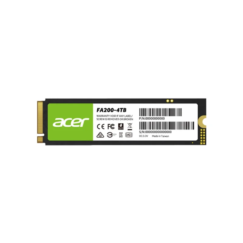 اس اس دی اینترنال M.2 PCIe Gen4 x4 NVMe ایسر مدل FA200 ظرفیت چهار ترابایت
