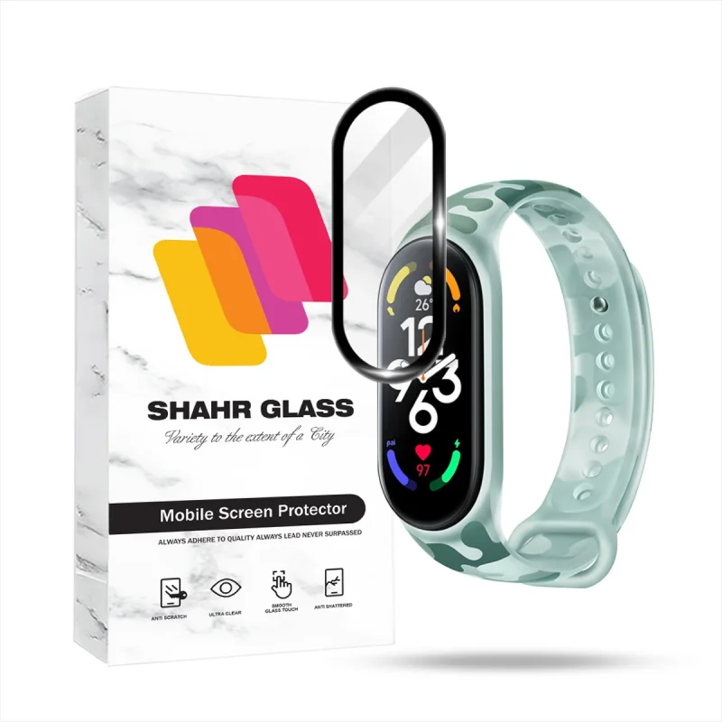 محافظ صفحه نمایش شهر گلس مدل PMMWSH مناسب برای ساعت هوشمند شیائومی Mi Band 7