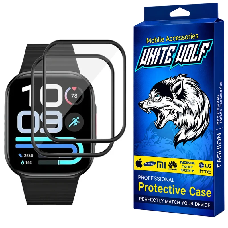 محافظ صفحه نمایش وایت ولف مدل W-2PWM مناسب برای ساعت هوشمند شیائومی Redmi Watch 6 Lite بسته 2 عددی
