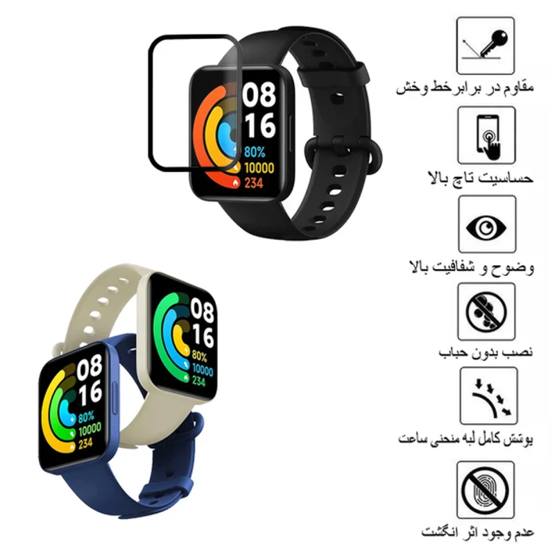 محافظ صفحه نمایش تراستکتور مدل PMMA مناسب برای ساعت هوشمند شیائومی Redmi Watch 2