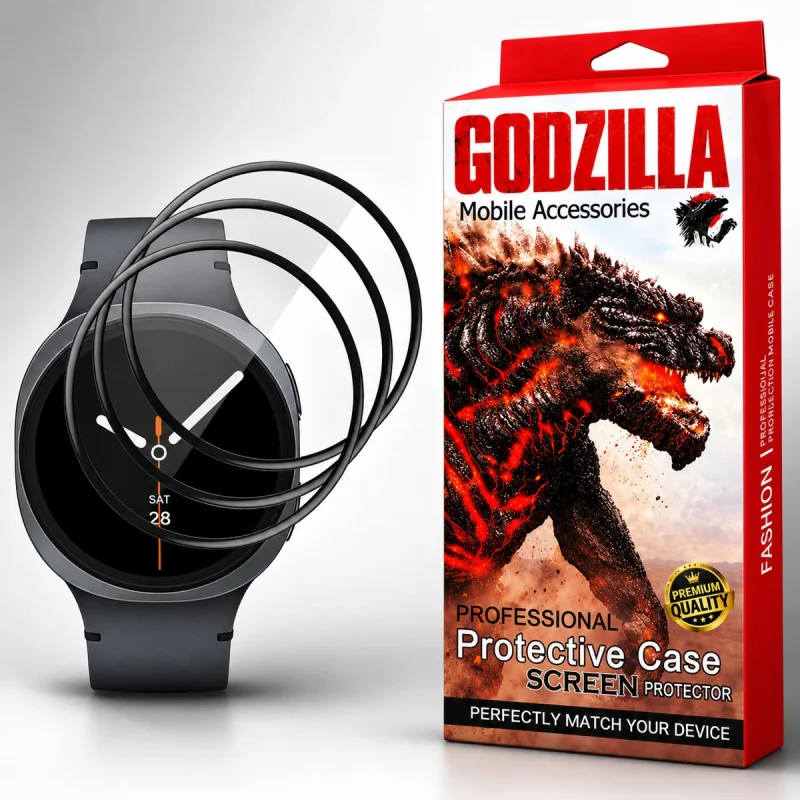 محافظ صفحه نمایش گودزیلا مدل G-PMMA مناسب برای ساعت هوشمند سامسونگ Galaxy Watch 8 44mm بسته 3 عددی