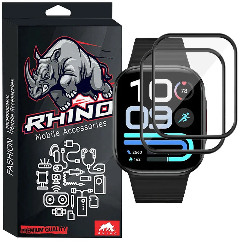 محافظ صفحه نمایش راینو مدل W6-PMMA مناسب برای ساعت هوشمند شیائومی Redmi Watch 6 Lite بسته 2 عددی