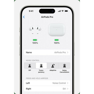 هدفون بلوتوثی اپل مدل AirPods 4 دارای نویز کنسلینگ، درگاه شارژ USB-Type-C و شارژ بی سیم، با قابلیت اتصال به چند دستگاه، پشتیبانی از فرمان لمسی و دستیار صوتی، نشانگر LED، مقاوم در برابر پاشش آب و گرد و غبار