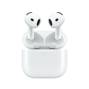 هدفون بلوتوثی اپل مدل AirPods 4 دارای نویز کنسلینگ، درگاه شارژ USB-Type-C و شارژ بی سیم، با قابلیت اتصال به چند دستگاه، پشتیبانی از فرمان لمسی و دستیار صوتی، نشانگر LED، مقاوم در برابر پاشش آب و گرد و غبار
