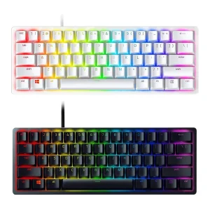 کیبورد گیمینگ ریزر مدل Huntsman Mini، سوییچ مکانیکال Optical بنفش، Tenkeyless، نورپردازی RGB