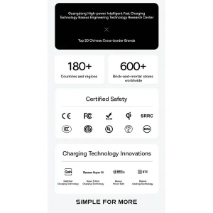پاوربانک 22 وات بیسوس مدل LIPOW Dual ظرفیت 20000 میلی‌آمپرساعت به همراه کابل USB-C و لایتنینگ