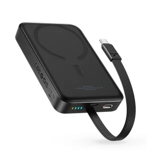 پاوربانک بی‌سیم 30 وات باسئوس مدل Magnetic Mini ظرفیت 10000 میلی آمپر ساعت