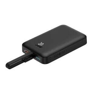 پاوربانک بی‌سیم 30 وات باسئوس مدل Magnetic Mini ظرفیت 10000 میلی آمپر ساعت