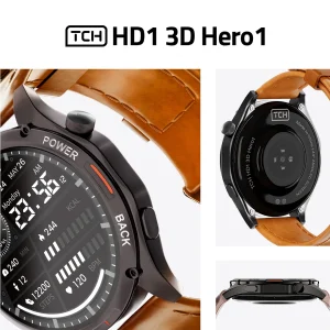 ساعت هوشمند تی سی اچ مدل TCH HD1 3D Hero1 دارای قابلیت های کنترل موسیقی (Music Player)، قابلیت مکالمه از طریق بلوتوث، پشتیبانی از زبان فارسی در منو و سیستم‌عامل، قابلیت تغییر طرح ساعت یا تم بند چرم مصنوعی