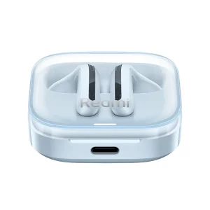 هدفون بلوتوثی شیائومی مدل Redmi Buds 6 Active با نویز کنسلینگ میکروفون (ENC)، درگاه شارژ USB Type-C، دارای دو میکروفون با قابلیت حذف نویز، پشتیبانی از فرمان لمسی، مقاوم در برابر رطوبت و عرق (IPX4)