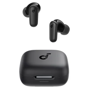 هدفون بلوتوثی انکر مدل Soundcore P30i با نویز کنسلینگ فعال (ANC)، درگاه شارژ USB Type-C، دارای 4 میکروفون با فناوری هوش مصنوعی، مجهز به دکمه لمسی و نشانگر LED مقاوم در برابر رطوبت و گردوغبار