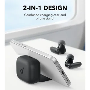 هدفون بلوتوثی انکر مدل Soundcore P30i با نویز کنسلینگ فعال (ANC)، درگاه شارژ USB Type-C، دارای 4 میکروفون با فناوری هوش مصنوعی، مجهز به دکمه لمسی و نشانگر LED مقاوم در برابر رطوبت و گردوغبار