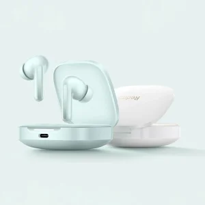 هدفون بلوتوثی شیائومی مدل Redmi Buds 6 با نویز کنسلینگ فعال (ANC)، درگاه شارژ USB Type-C، دارای میکروفون دوگانه با ENC (کاهش نویز محیط)، مقاوم در برابر رطوبت و عرق