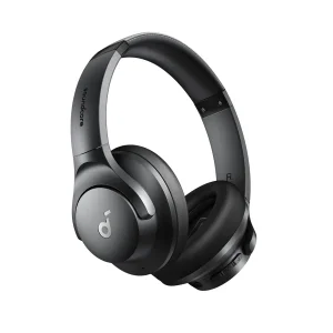 هدفون بلوتوثی انکر مدل Soundcore Q20i با نویز کنسلینگ فعال (ANC)، درگاه شارژ USB Type-C، دارای 2 میکروفون داخلی و 2 میکروفون خارجی، پشتیبانی از صدای Hi-Res از طریق کابل AUX