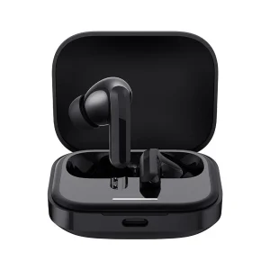 هدفون بلوتوثی شیائومی مدل Redmi Buds 5 با نویز کنسلینگ فعال (ANC)، درگاه شارژ USB Type-C، دارای نشانگر روی محفظه شارژ