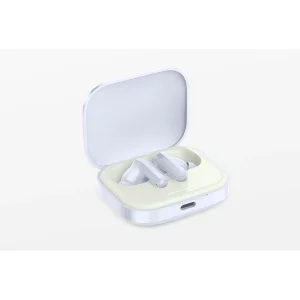 هدفون بلوتوثی شیائومی مدل Redmi Buds 5 با نویز کنسلینگ فعال (ANC)، درگاه شارژ USB Type-C، دارای نشانگر روی محفظه شارژ