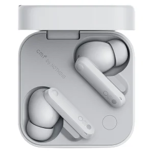 هندزفری بلوتوثی ناتینگ مدل CMF Buds Pro 2 با نویز کنسلینگ فعال (ANC)، درگاه شارژ USB Type-C، دارای میکروفون سه‌گانه با قابلیت حذف صدای باد، مقاوم در برابر رطوبت و عرق (IP55)