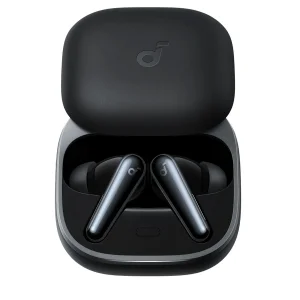 هدفون بلوتوثی انکر مدل Soundcore Liberty 5 با نویز کنسلینگ فعال (ANC)، درگاه شارژ USB Type-C، تا 30 ساعت زمان پخش موسیقی، دارای سنسور نوری داخل گوش و مقاوم در برابر رطوبت و عرق