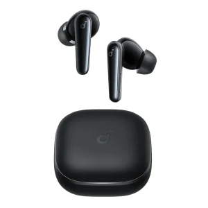 هدفون بلوتوثی انکر مدل Soundcore Liberty 5 با نویز کنسلینگ فعال (ANC)، درگاه شارژ USB Type-C، تا 30 ساعت زمان پخش موسیقی، دارای سنسور نوری داخل گوش و مقاوم در برابر رطوبت و عرق