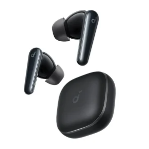 هدفون بلوتوثی انکر مدل Soundcore Liberty 5 با نویز کنسلینگ فعال (ANC)، درگاه شارژ USB Type-C، تا 30 ساعت زمان پخش موسیقی، دارای سنسور نوری داخل گوش و مقاوم در برابر رطوبت و عرق