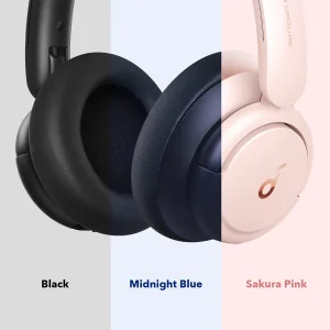 هدفون بلوتوثی انکر مدل SoundCore Life Q30 با نویز کنسلینگ فعال (ANC)، درگاه شارژ USB Type-C، دارای میکروفون دوگانه با حذف نویز، مجهز به فناوری Hi-Res Audio، دارای حالت Transparency برای شنیدن صدای محیط